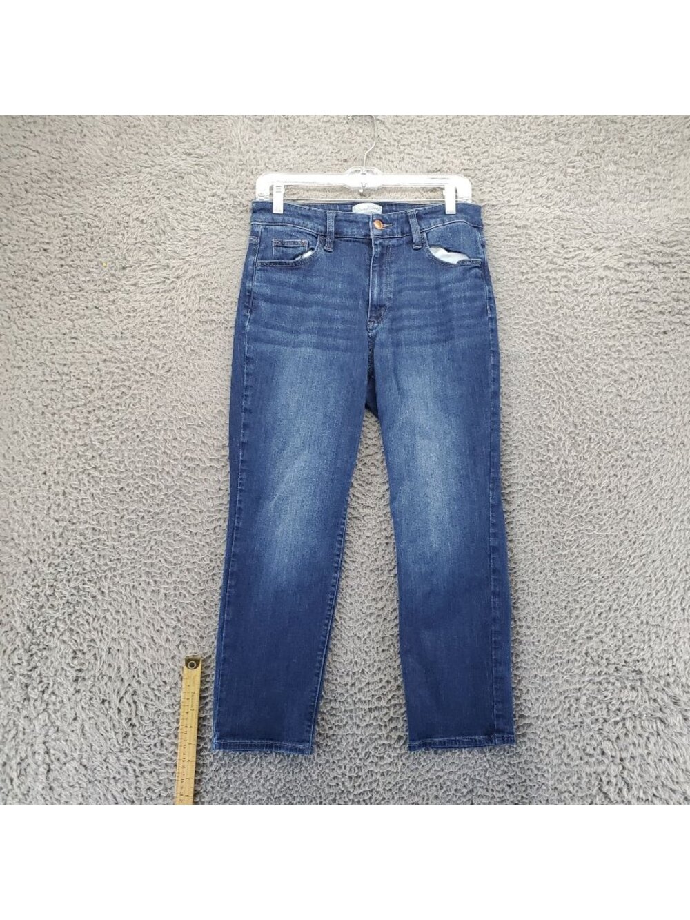 Universal Thread Jeans Womens 8 Short Blue High-Rise Slim Straight Denim